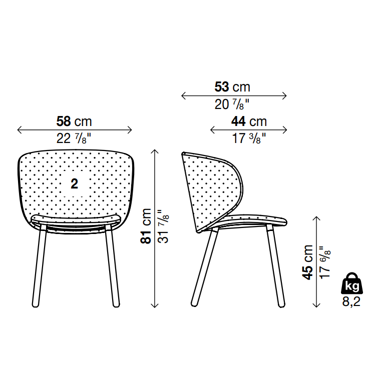 DUA Wooden Base Chair - Backrest 2 - MyConcept Hong Kong