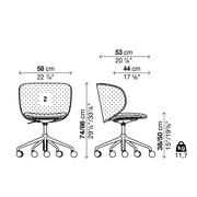 DUA 5 Spoke Base with Castors Chair - Backrest 2 - MyConcept Hong Kong