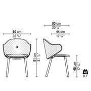 DUA Wooden Base Chair - Backrest 3 (With Armrests) - MyConcept Hong Kong
