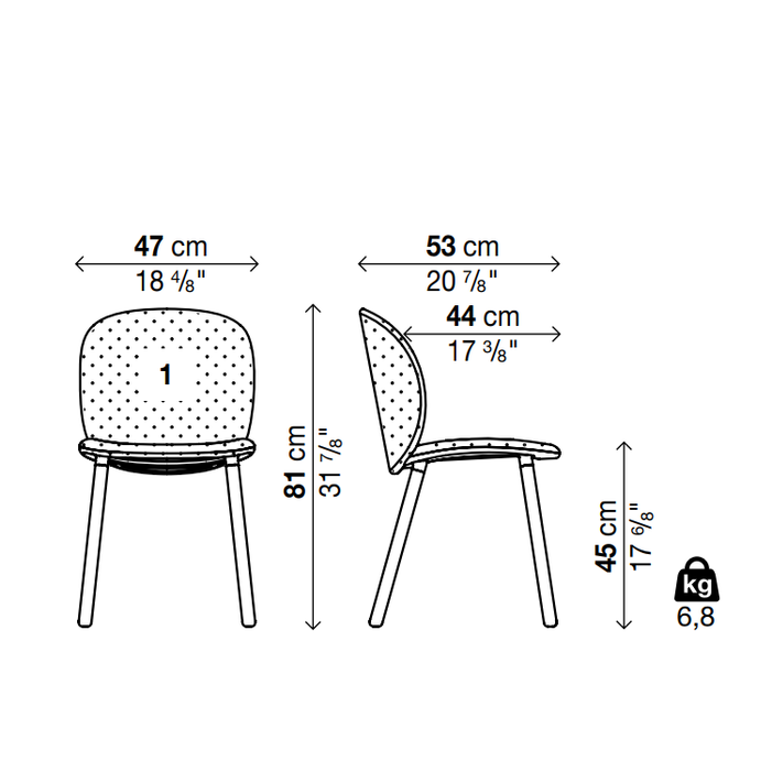 DUA Wooden Base Chair - Backrest 1 - MyConcept Hong Kong