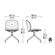 DUA Swivel trestle Chair - Backrest 2 - MyConcept Hong Kong