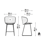 DUA Counter Stool on Sled Base - Backrest 2 - MyConcept Hong Kong