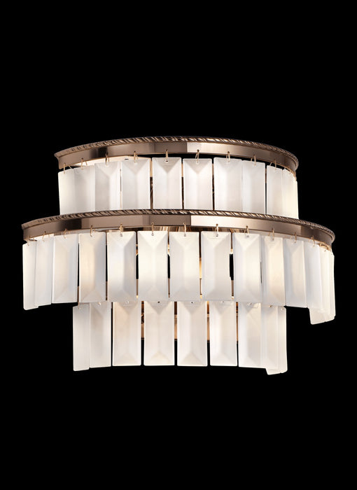 Charles Wall Light Italamp, Gold Nickel, Etched Glass, E14 x2, Led 6w max, size: w30xd15xh21cm. Italamp/Charles/Wall/724AP01