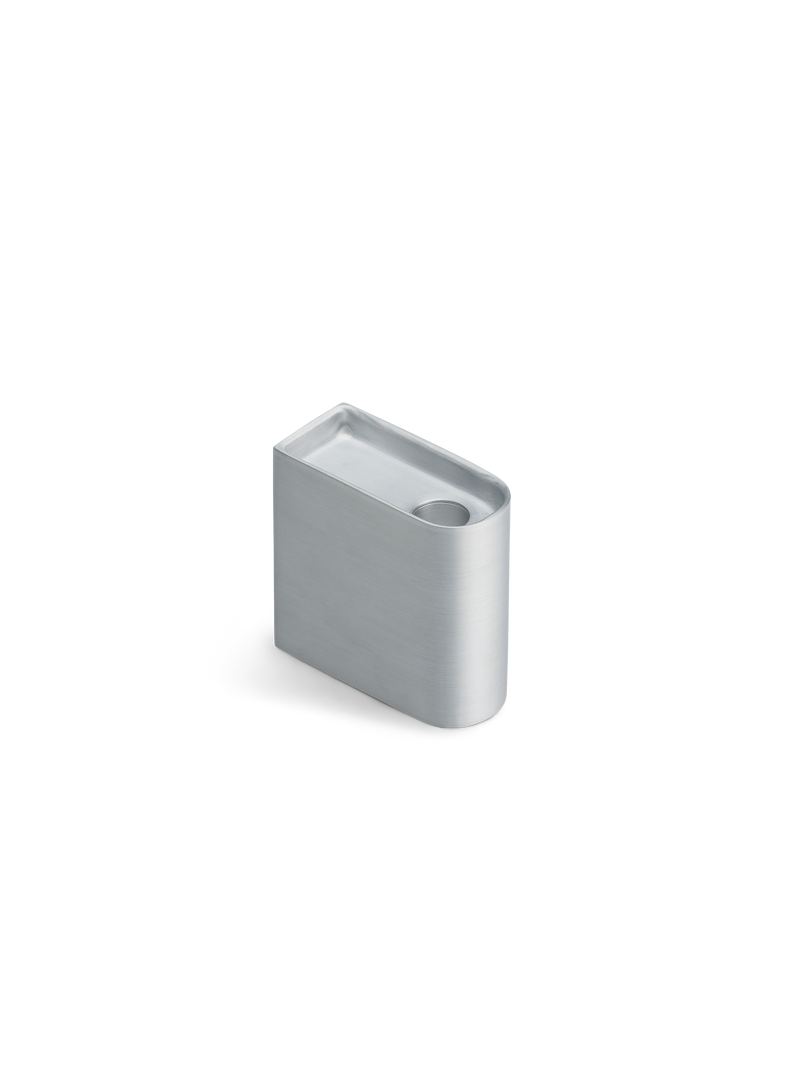 Monolith candle holder Low Aluminium