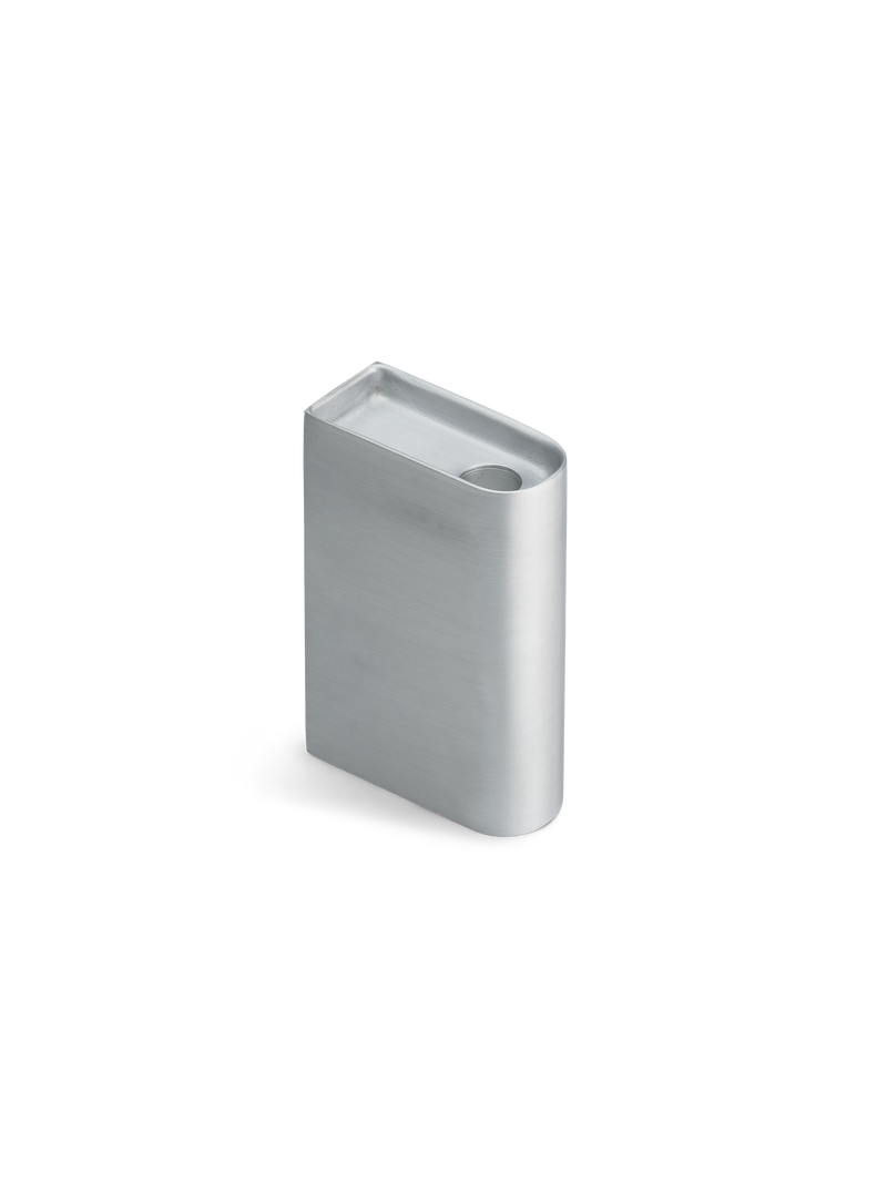 Monolith candle holder Medium Aluminium