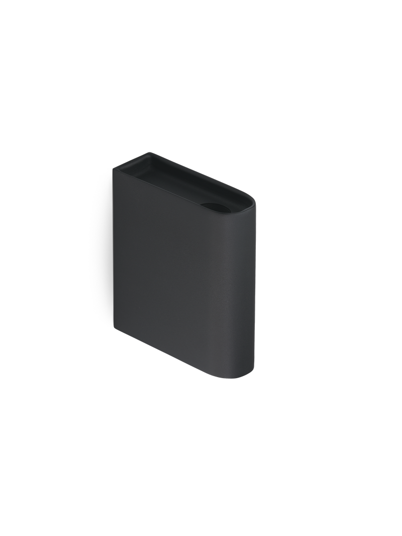 Monolith candle holder Wall Black painted steel