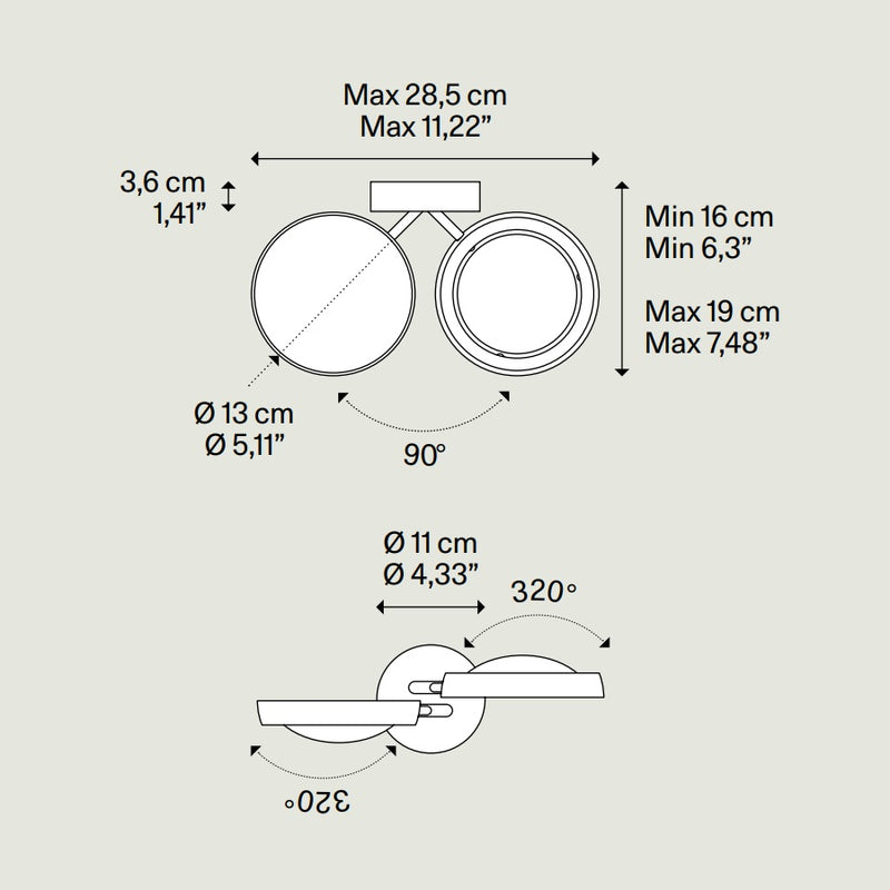 Nautilus Dim–to–Warm Wall Lamp