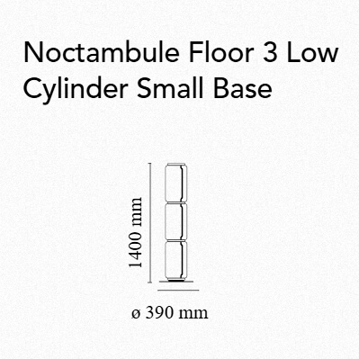 Flos Noctambule Low Cylinders Small Base Floor Lamp - MyConcept Hong Kong
