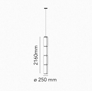 Flos Noctambule Suspension 4 High Cylinders - MyConcept Hong Kong