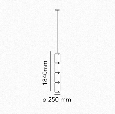 Flos Noctambule Suspension 4 Low Cylinders - MyConcept Hong Kong
