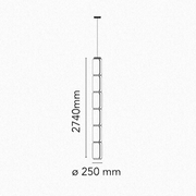 Flos Noctambule Suspension 6 Low Cylinders - MyConcept Hong Kong