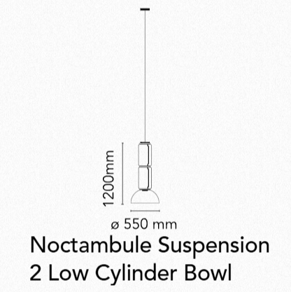 Flos Noctambule Suspension Low Cylinders & Bowl - MyConcept Hong Kong