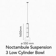 Flos Noctambule Suspension Low Cylinders & Bowl - MyConcept Hong Kong