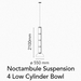 Flos Noctambule Suspension Low Cylinders & Bowl - MyConcept Hong Kong