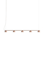 Blush rail 5 pendant lamp