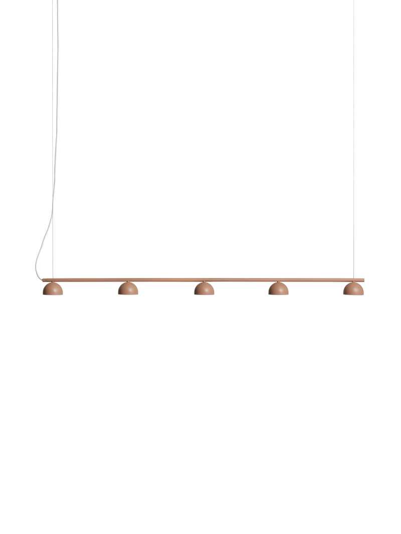 Blush rail 5 pendant lamp