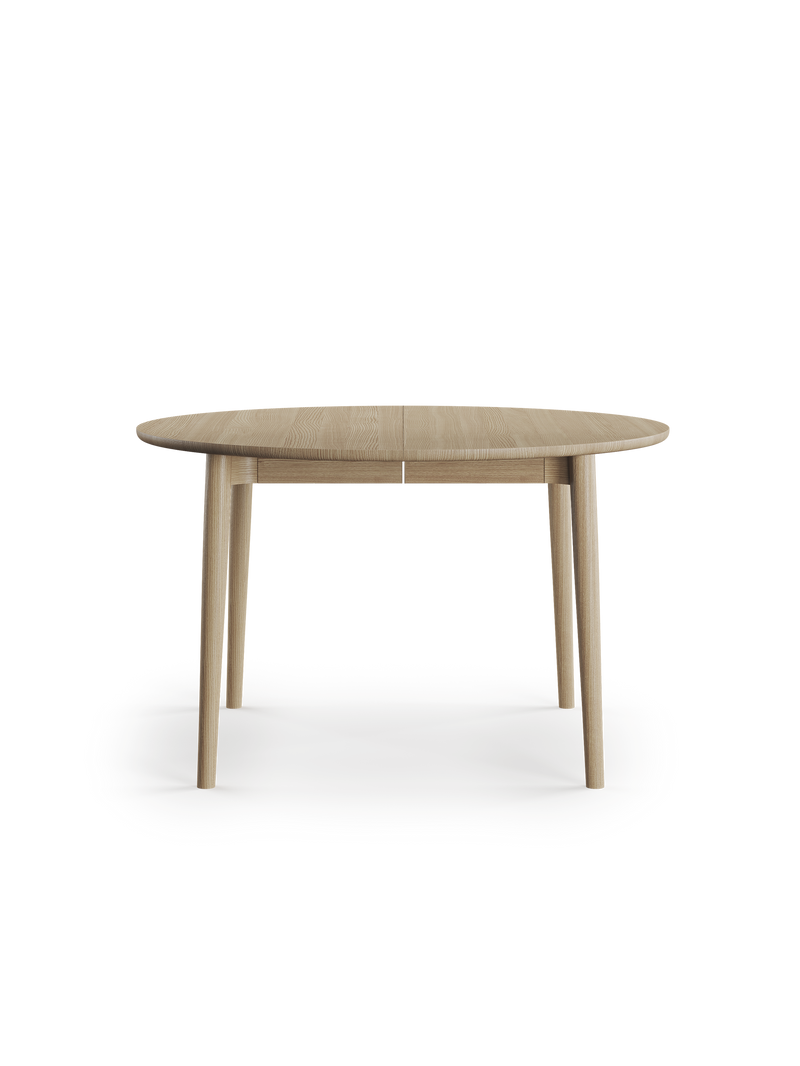Expand dining table circular Light oiled oak D120 cm