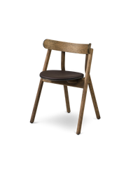 Oaki dining chair - Smoked oak finish / Seat padding