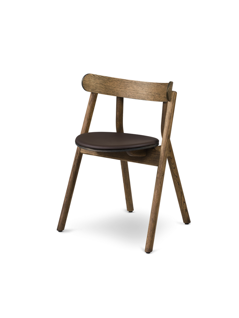 Oaki dining chair - Smoked oak finish / Seat padding