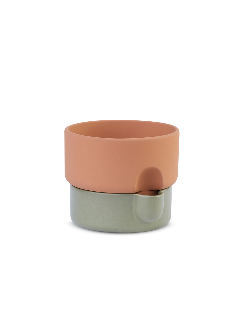 Oasis flowerpot medium - Green/terracotta