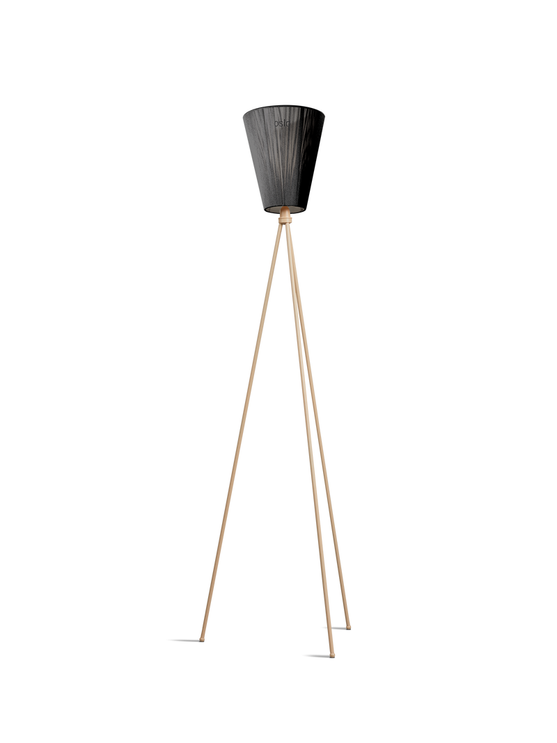 Oslo Wood floor lamp - Beige / Black