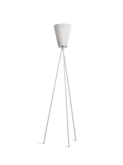 Oslo Wood floor lamp - Light grey / White
