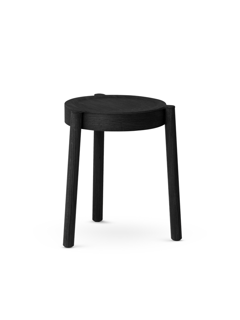 Pal stool - Black painted oak / Wood