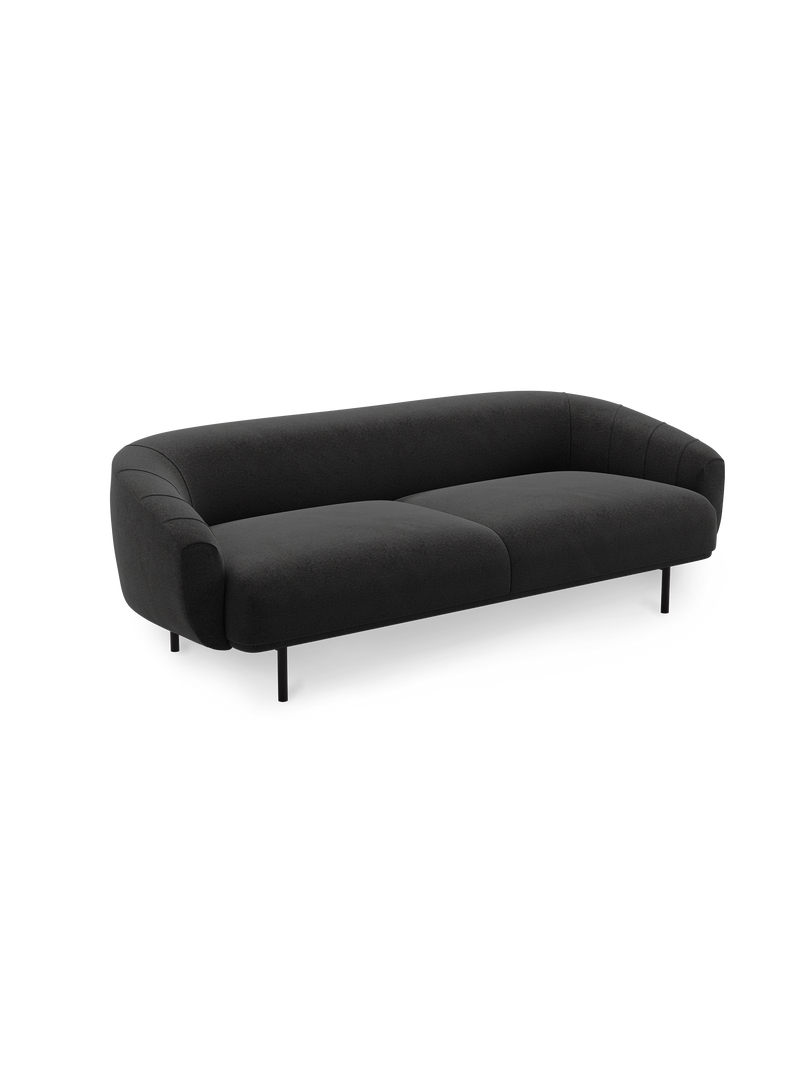 Plis sofa 3-seater - Dark grey (Brusvik 08)