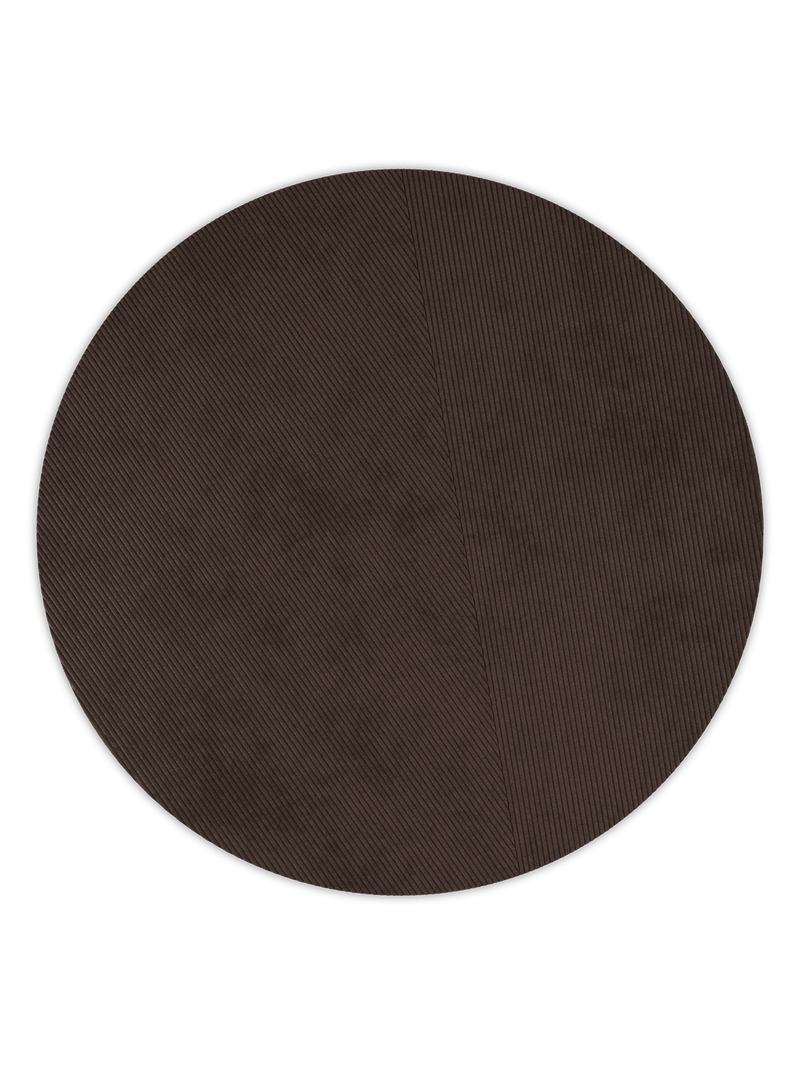 Row rug circular - Dark brown / ø270 cm
