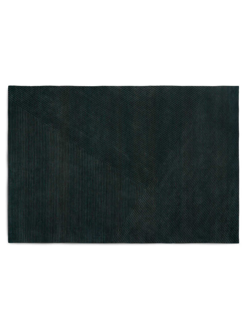 Row rug - Dark green / 200 x 300 cm