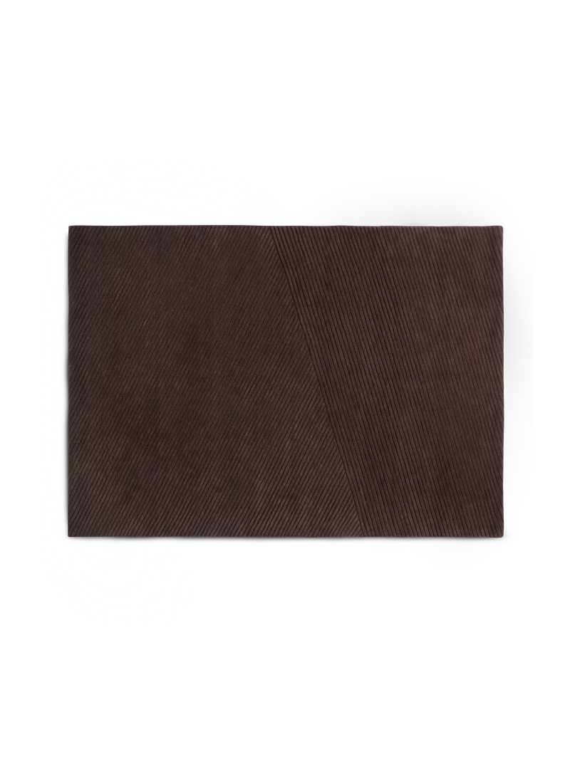 Row rug - Dark brown / 170 x 240 cm
