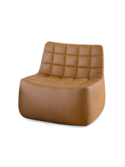 Yam lounge chair - Brown leather (Ultra Brandy)