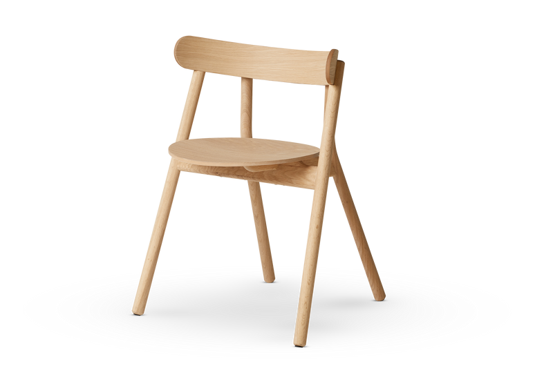 Oaki dining chair - Light oiled oak / No padding