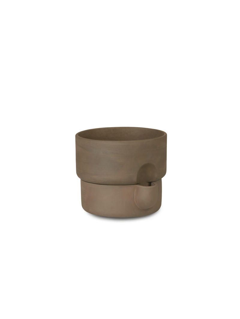 Oasis flowerpot small - Dark brown/dark brown