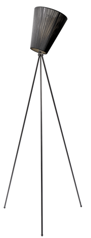 Oslo Wood floor lamp - Black matt / Black