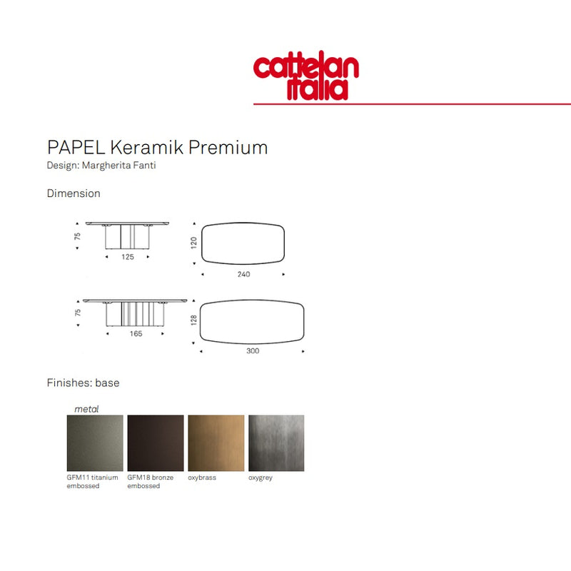 CATTELAN PAPEL Keramik Premium Table - MyConcept Hong Kong