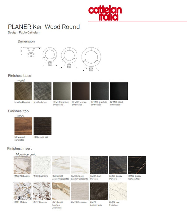 CATTELAN PLANER Ker-Wood Round Table - MyConcept Hong Kong