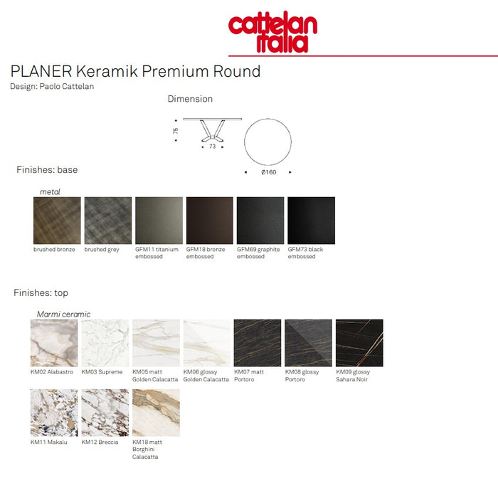 CATTELAN PLANER Keramik Premium Round Table - MyConcept Hong Kong