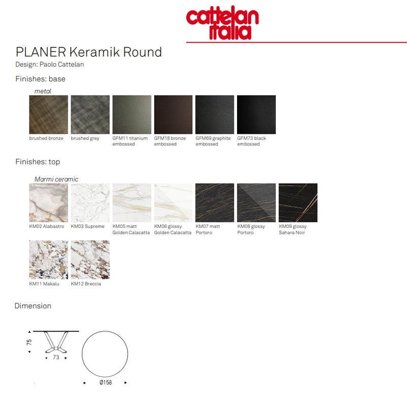 CATTELAN PLANER Keramik Round Table - MyConcept Hong Kong