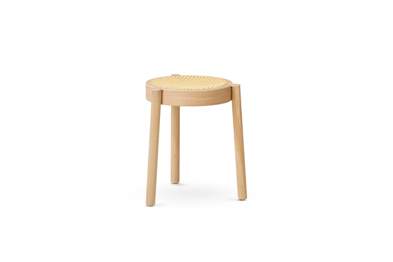 Pal stool - Light oiled oak / Cane mesh