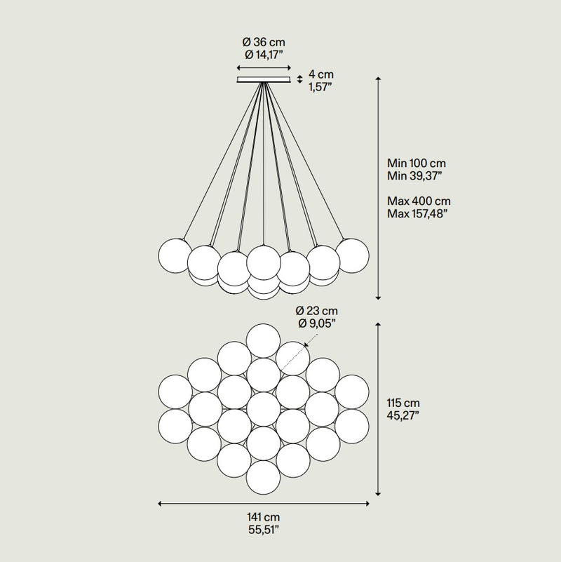Random Cloud 23 Lights Ø23 吊燈