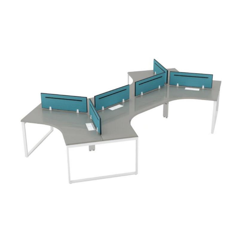 Sao N3-O Workstation- XPFA-N3T49 - 6seater 120 Degree - MyConcept Hong Kong