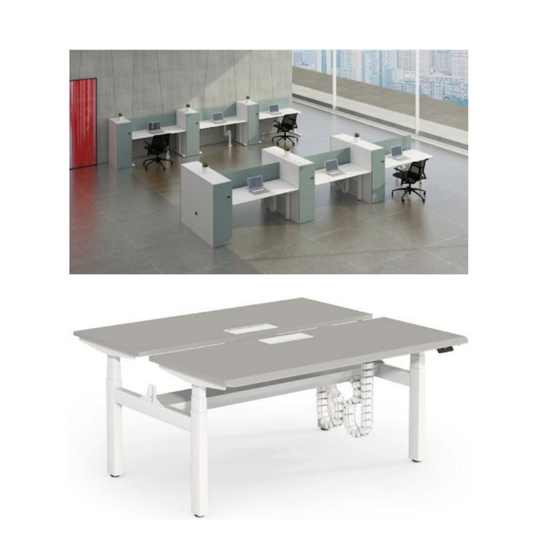 Sao - TPFS-SDT15 - Height Adjustable 2Seater Workstation - MyConcept Hong Kong