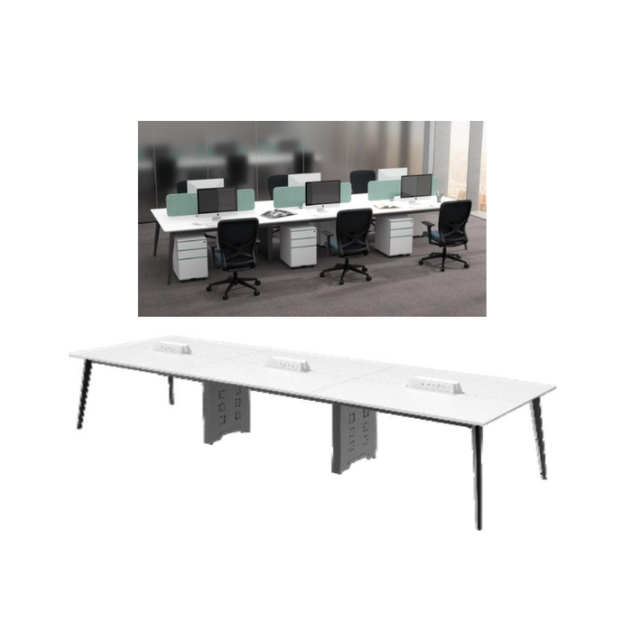 Sao Blan Workstation - XPFA-BLTA6 - 6seater face-to-face - MyConcept Hong Kong