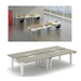 Sao - TPFS-SDT42 - Height Adjustable 4-Seater Workstation - MyConcept Hong Kong