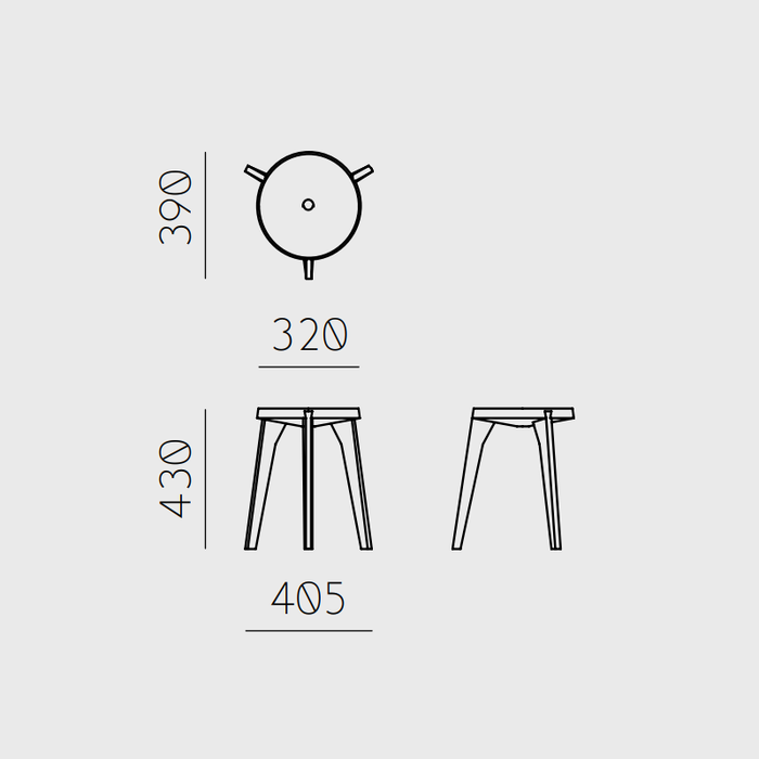 Dovetail Stool 3 Legs