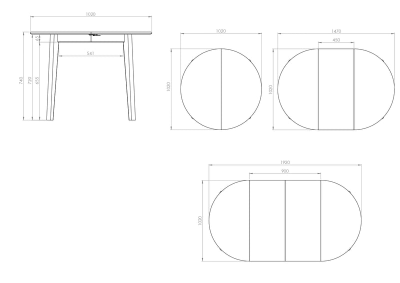 SM 120 Extendable Round Table - MyConcept Hong Kong