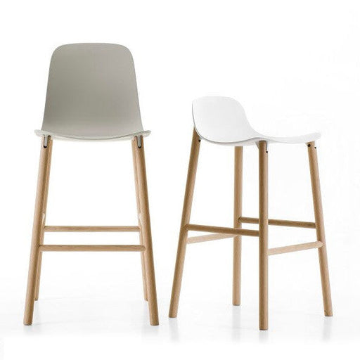 SHARKY Counter Stool (HIGH BACK) - Wooden Base - MyConcept Hong Kong