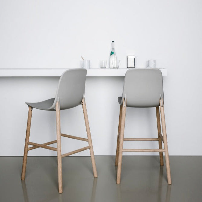 SHARKY Bar Stool (HIGH BACK) Wooden Base — MyConcept Hong Kong