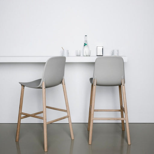 SHARKY Counter Stool (HIGH BACK) - Wooden Base - MyConcept Hong Kong